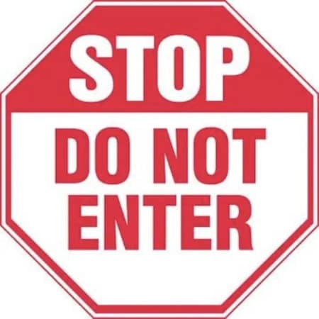 Accuform STOP SAFETY SIGN DO NOT ENTER 12 in  X MAST204XV